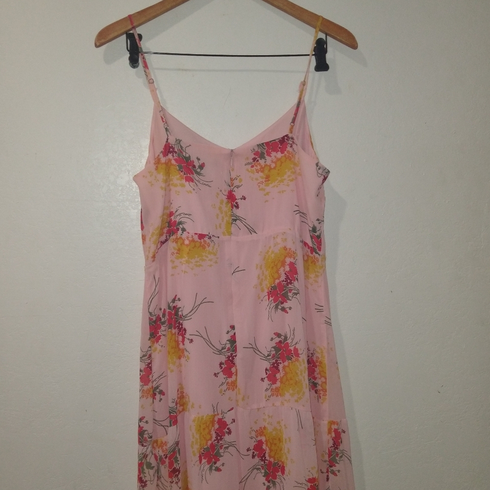 NWT J.CREW Sunburst Pink Floral Tiered Maxi Dress - Picture 6 of 9